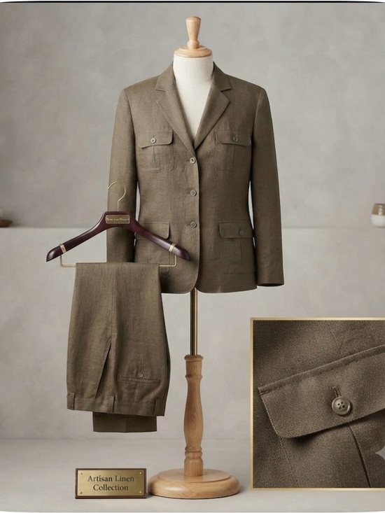 Merona Jackets & Blazers - Merona Women's Brown linen suit - 20w
